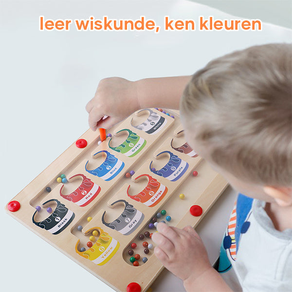 BrainyMaze™ | Speels Leren met dit magnetische kleur & getallendoolhof