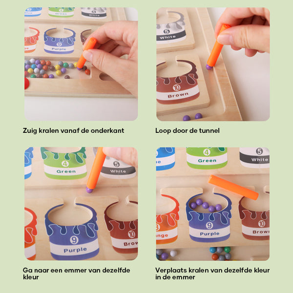 BrainyMaze™ | Speels Leren met dit magnetische kleur & getallendoolhof