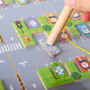 DoolhofLetterRacers Interactieve Auto Puzzel | Alfabet Leren met Doolhof & Parkeerplaatsen | Hardhouten Montessori Speelgoed | 3+ | Vrolijkspelen