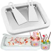 FrostyFun IJsrollenmachine voor Kinderen | Zelf IJs Maken Zonder Stroom | RVS IJsroller met 2 Spatels | Keuken Speelgoed 3+ | Vrolijkspelen